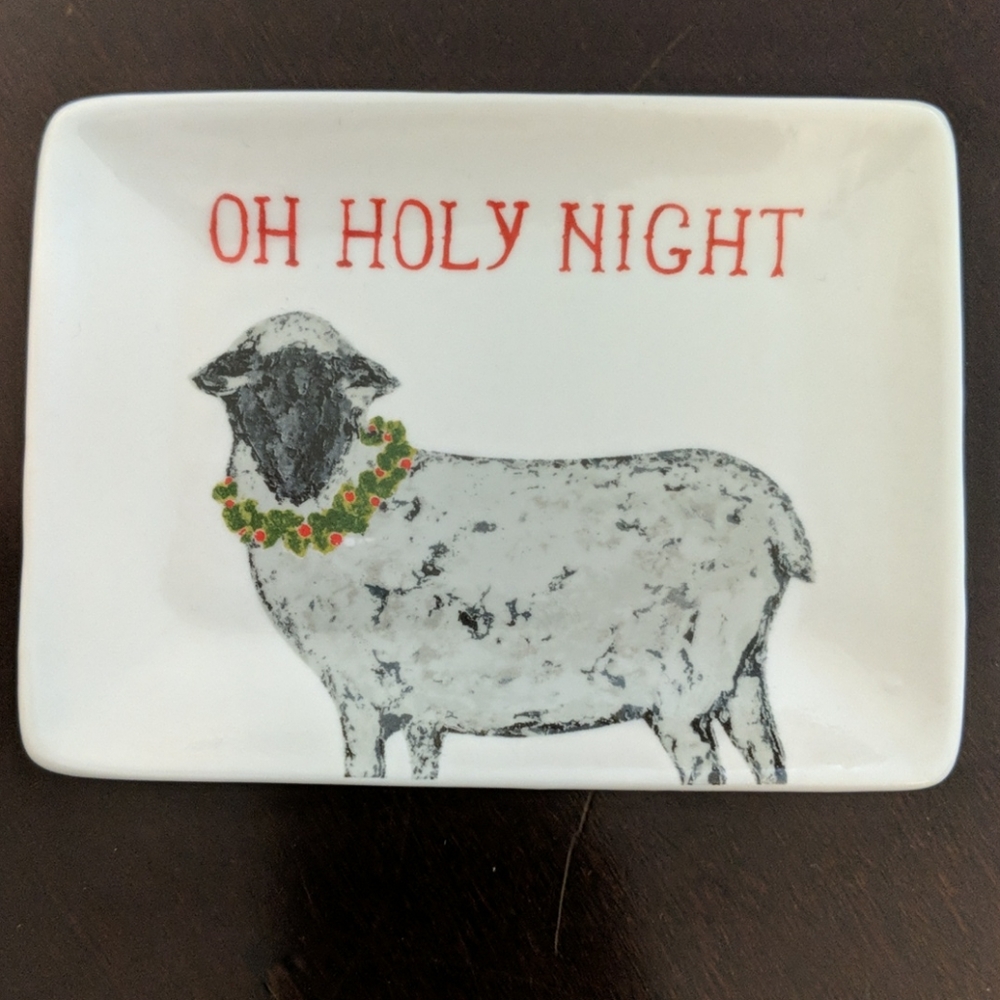 NWOT Sheep Christmas Trinket Dish